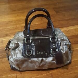 Brown Coach signature purse